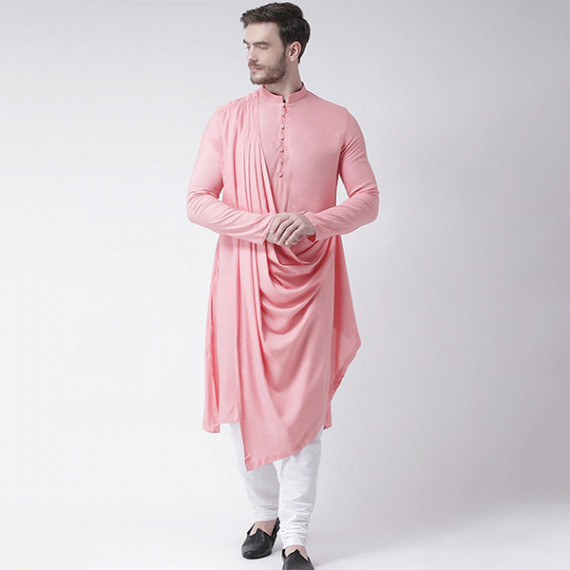 https://fitdrop.in/products/men-pink-solid-straight-kurta-with-attached-drape