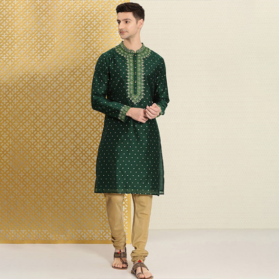 https://fitdrop.in/products/men-green-gold-toned-ethnic-motifs-embroidered-thread-work-jashn-kurta