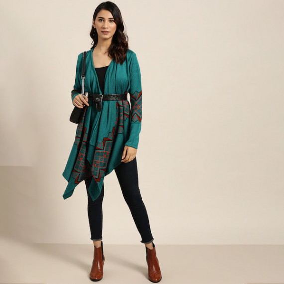 https://fitdrop.in/products/women-teal-green-black-geometric-patterned-longline-waterfall-shrug