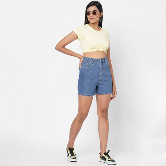 https://fitdrop.in/products/women-blue-slim-fit-high-rise-denim-shorts