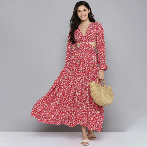 https://fitdrop.in/products/red-beige-floral-waist-cut-out-maxi-dress