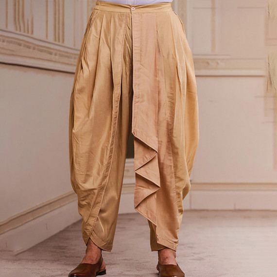 https://fitdrop.in/products/men-beige-solid-draped-dhoti-pants