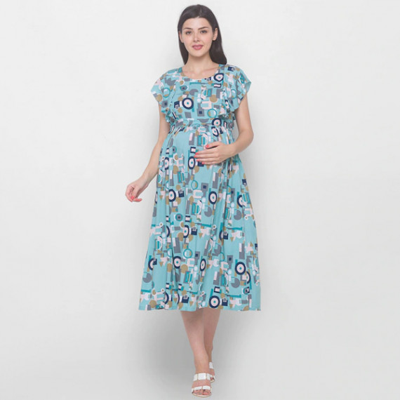 https://fitdrop.in/products/blue-floral-maternity-midi-dress