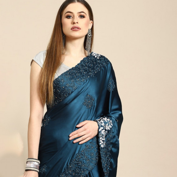 https://fitdrop.in/products/blue-floral-embroidered-satin-saree
