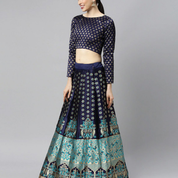 https://fitdrop.in/products/blue-green-woven-design-lehenga-choli